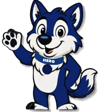 Hero the P37R Husky waving